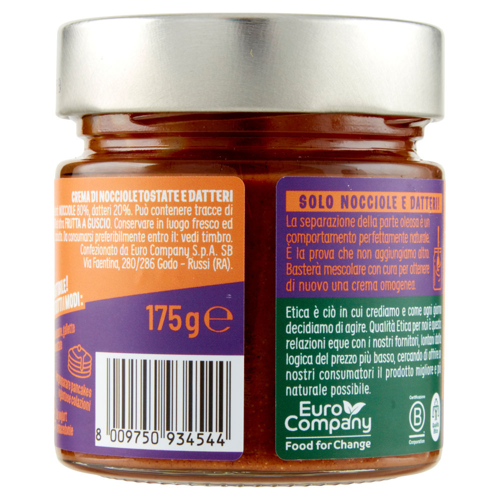 CREMA PURA 100% NOCCIOLA E DATTERI VASO G 175 - 1