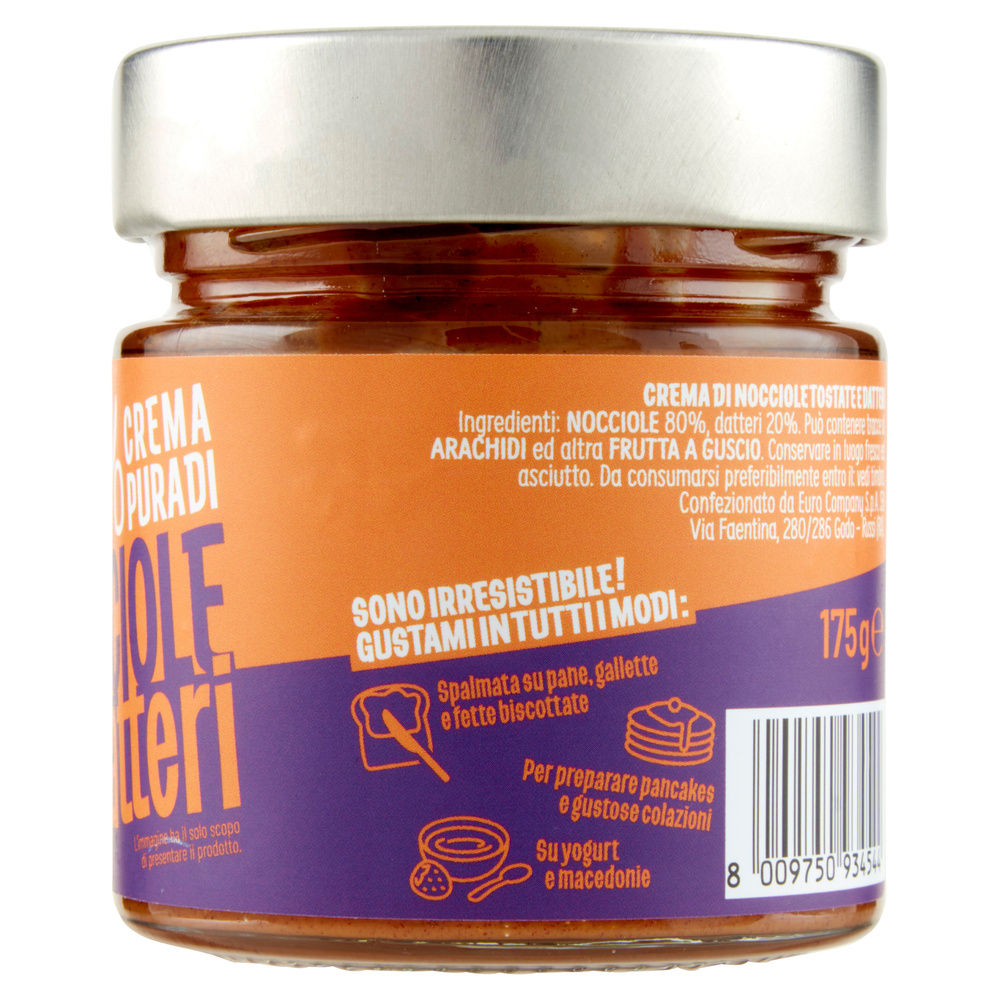 CREMA PURA 100% NOCCIOLA E DATTERI VASO G 175 - 5