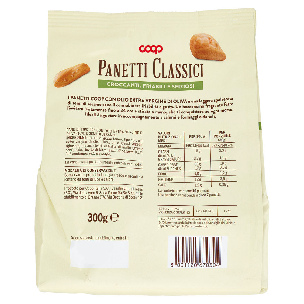 PANETTI CLASSICI CON OLIO EVO COOP G300 - 1