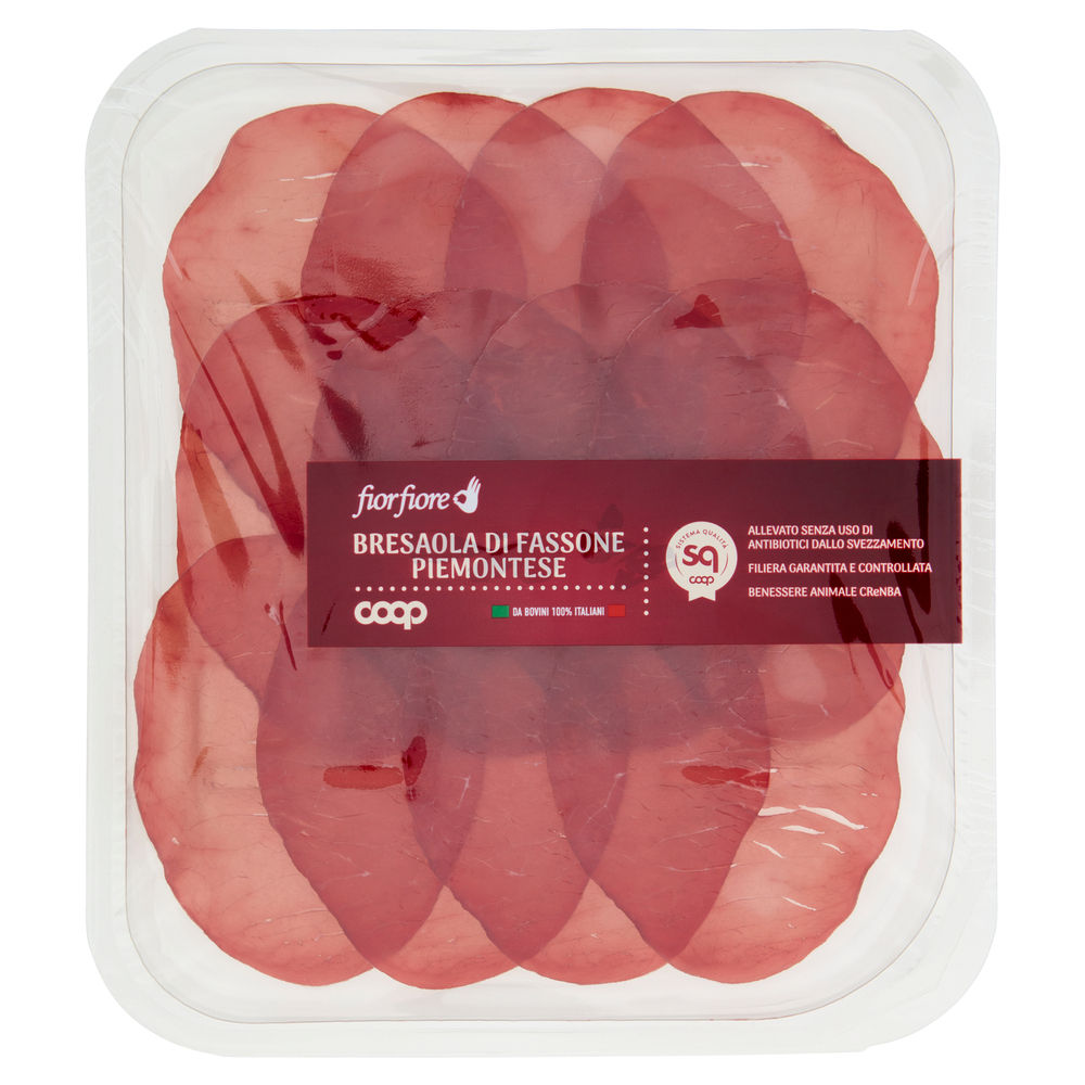 BRESAOLA DI FASSONE PIEMONTESE FIOR FIORE COOP G 90 - 0