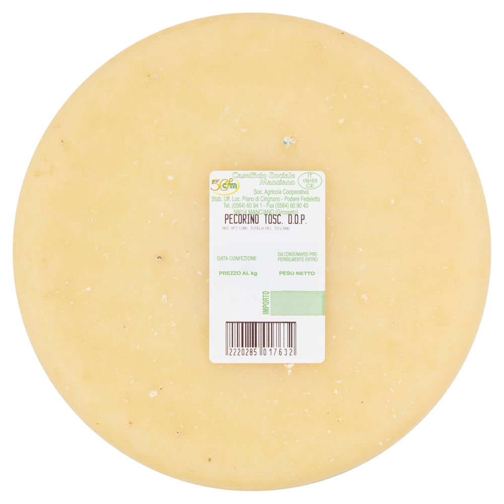 PECORINO TOSCANO DOP MANCIANO SF 1,8 KG CA - 1