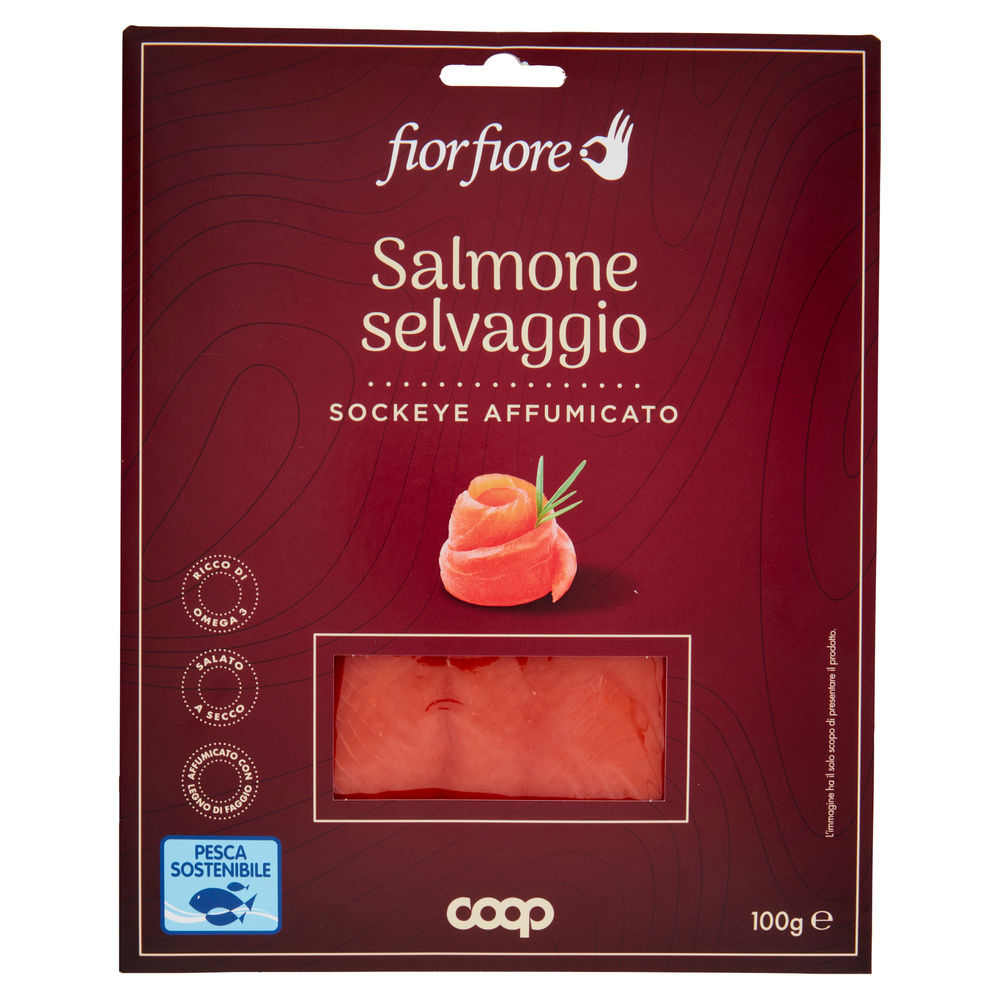 SALMONE SELVAGGIO SOCKEYE AFFUMICATO FIOR FIORE COOP SV  G 100 - 5