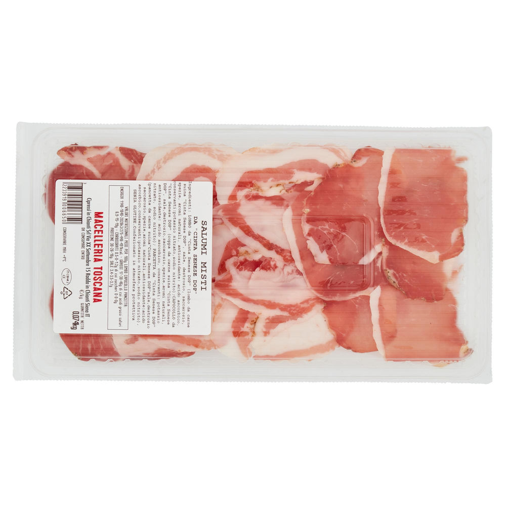 SALUMI DA CINTA SENESE DOP (SALAME,PANCETTA,LOMBO) MACELL.TOSCANA T.A. G 90 CA - 1