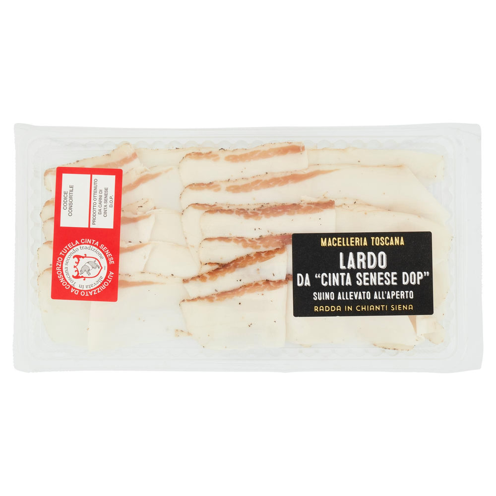 Lardo da cinta senese dop macelleria toscana prz take away g 100 ca