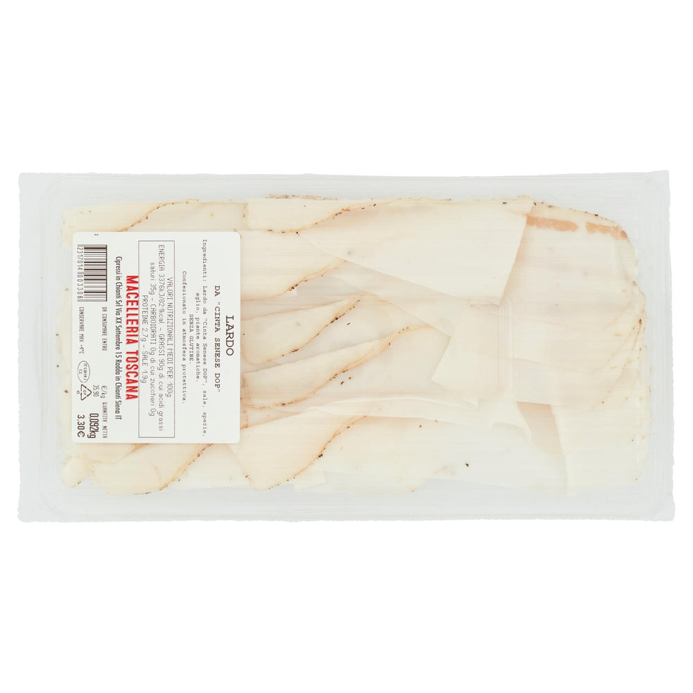 LARDO DA CINTA SENESE DOP MACELLERIA TOSCANA PRZ TAKE AWAY G 100 CA - 1