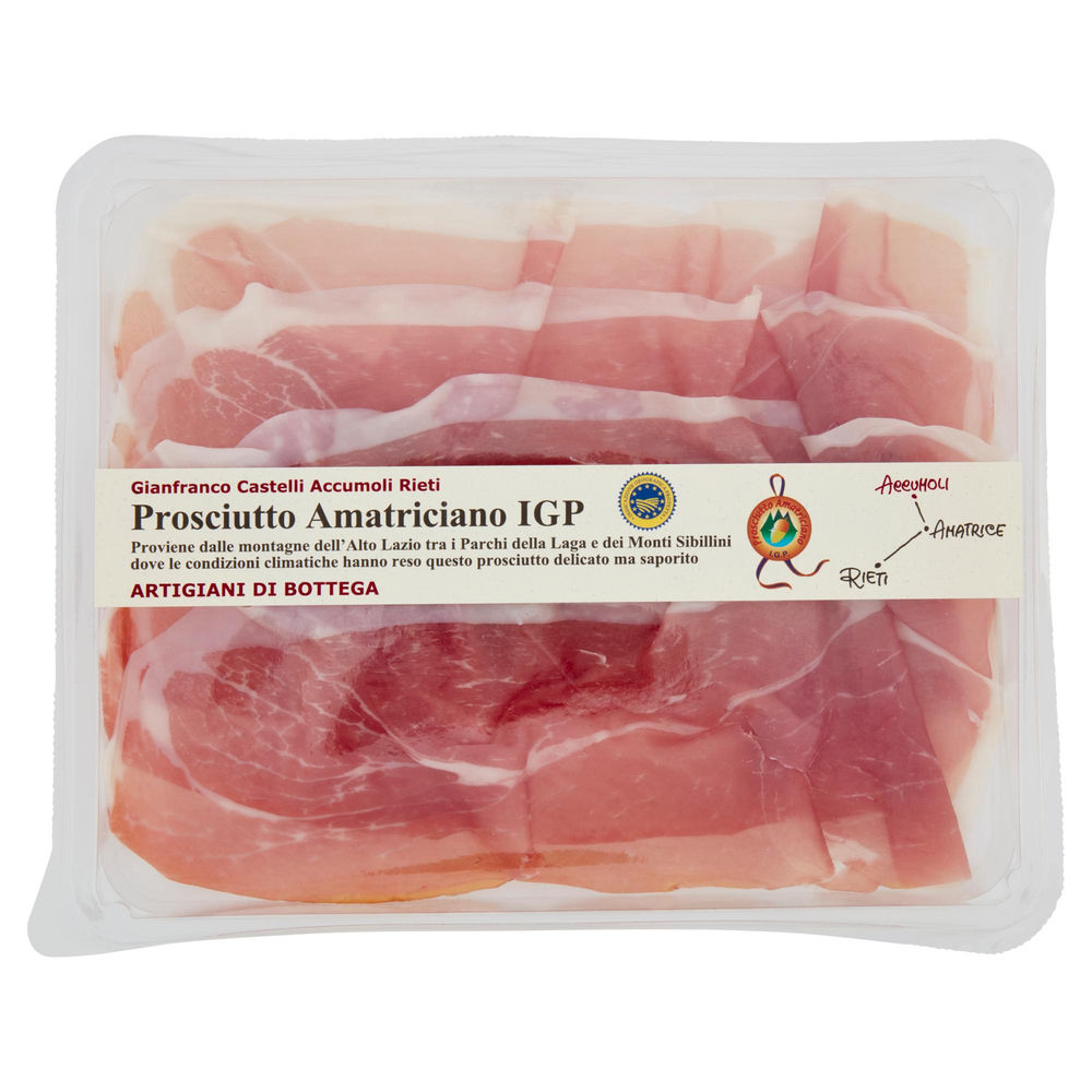 PROSCIUTTO AMATRICIANO IGP ARTIGIANI DI BOTTEGA VASCHETTA GR 100 - 0