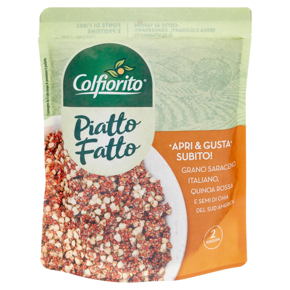 GRANO SARACENO, QUINOA ROSSA, SEMI DI CHIA PIATTO FATTO FERTITECNICA SH G 250 - 2