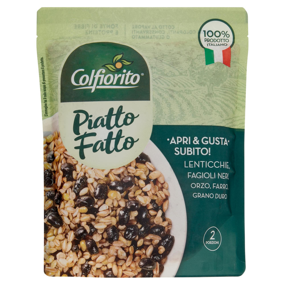 Orzo, farro,fagioli neri, lenticchie e kamut piatto fatto  fertitecnica sh g 250