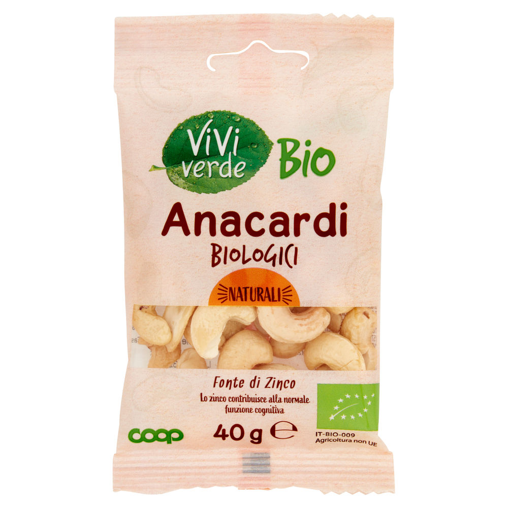 Anacardi naturali vivi verde bio coop es 300-320 bs g 40