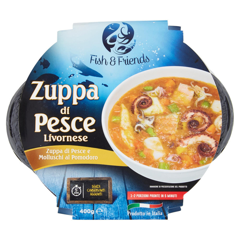 ZUPPA DI PESCE LIVORNESE FISH & FRIENDS PF 400 G VASCHETTA - 3