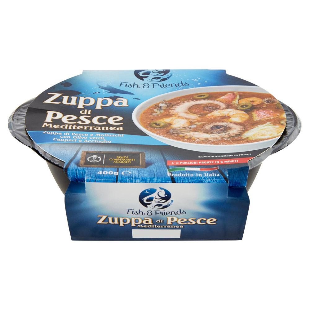 ZUPPA DI PESCE MEDITERRANEA FISH & FRIENDS PF 400 G VASCHETTA - 5