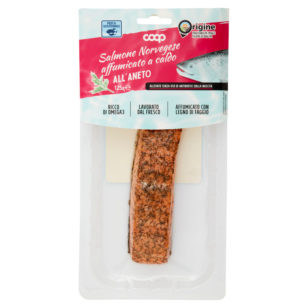 SALMONE NORVEGESE AFFUMICATO A CALDO ALL'ANETO ORIGINE COOP G 125 - 3