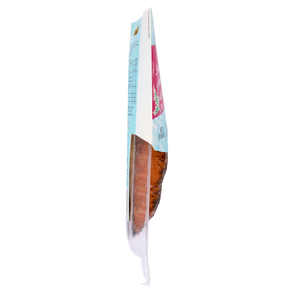 FILETTO DI SALMONE NORVEGESE AFFUMICATO A CALDO ALL'ANETO ORIGINE COOP G 125 - 12