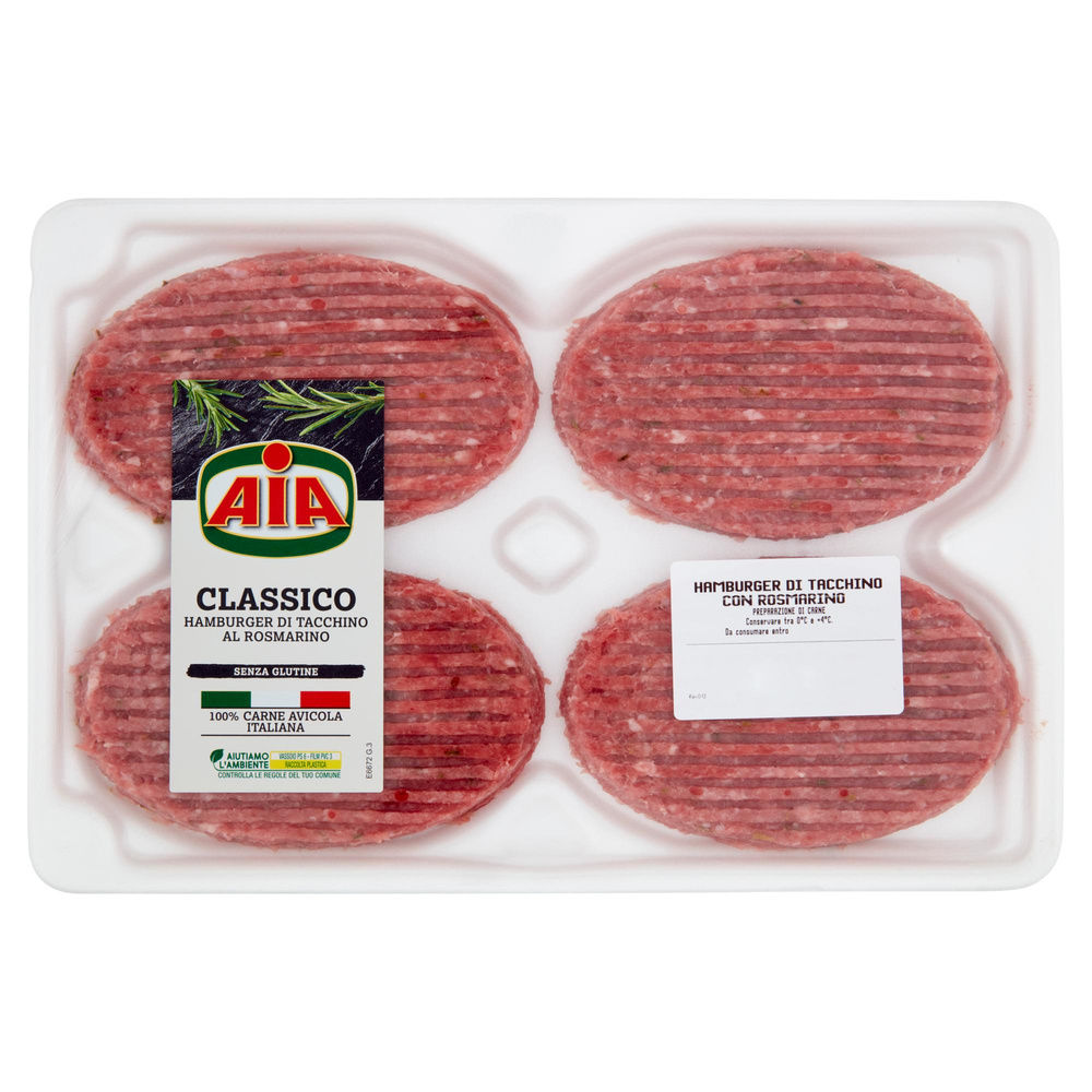 HAMBURGER DI TACCHINO CON ROSMARINO CF 400 G AIA - 4