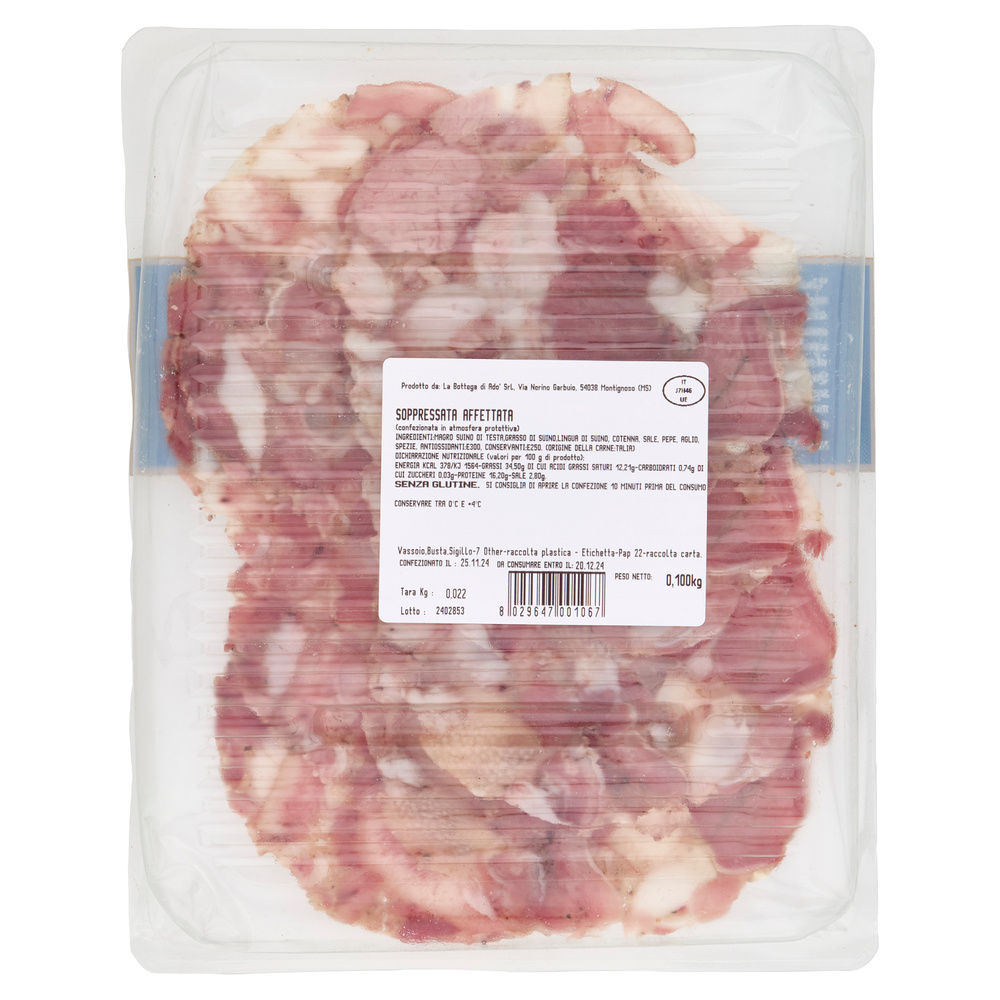 SOPPRESSATA A FETTE G 100 P.F. LA BOTTEGA DI ADO - 1