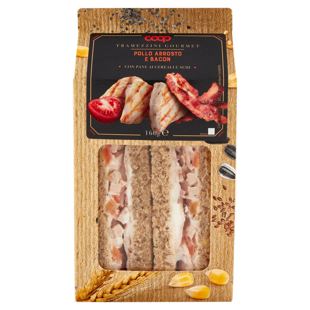 TRAMEZZINO GOURMET POLLO ARROSTO BACON E MAIONESE COOP G 160 - 4