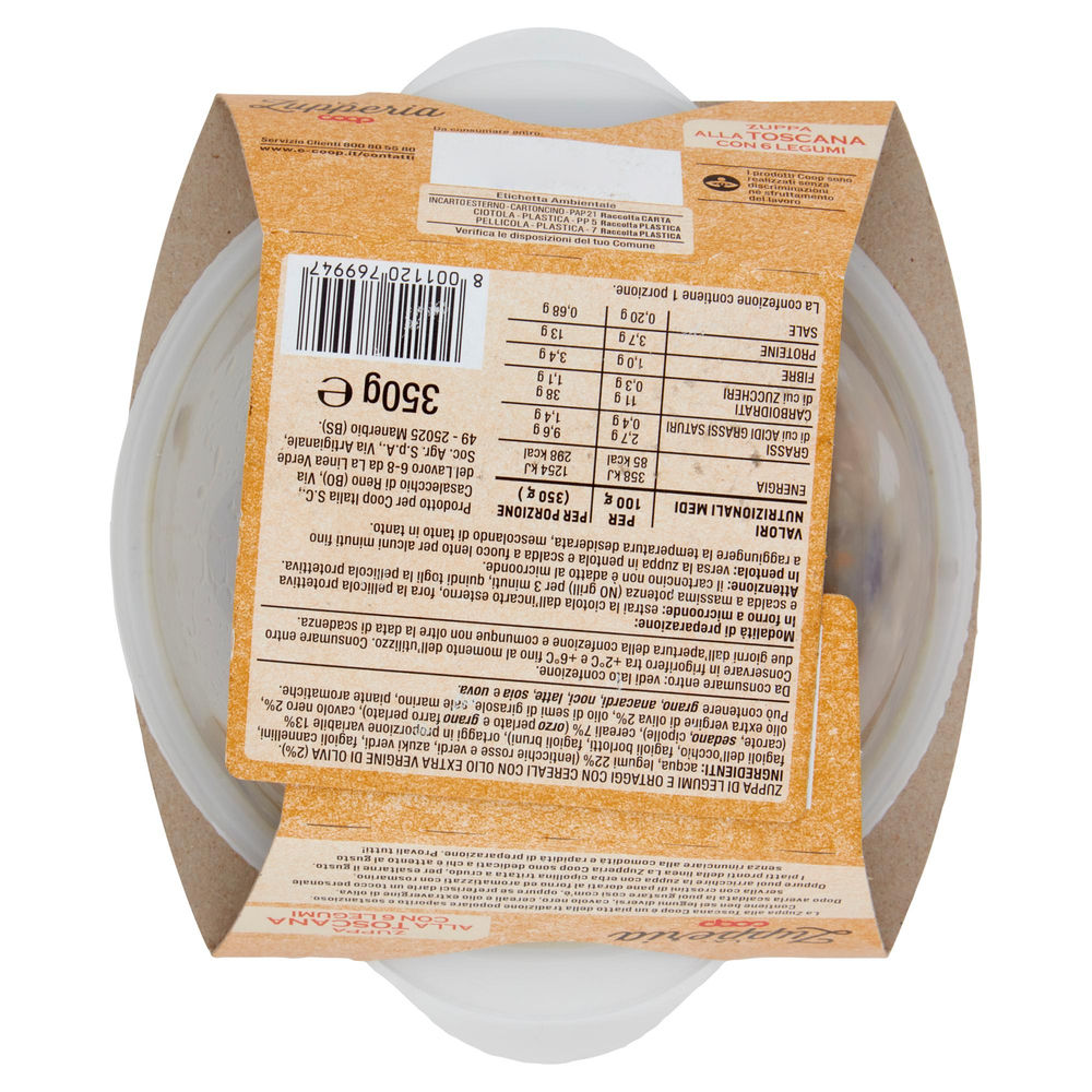 ZUPPA ALLA TOSCANA CON LEGUMI COOP CIOT G 350 - 1