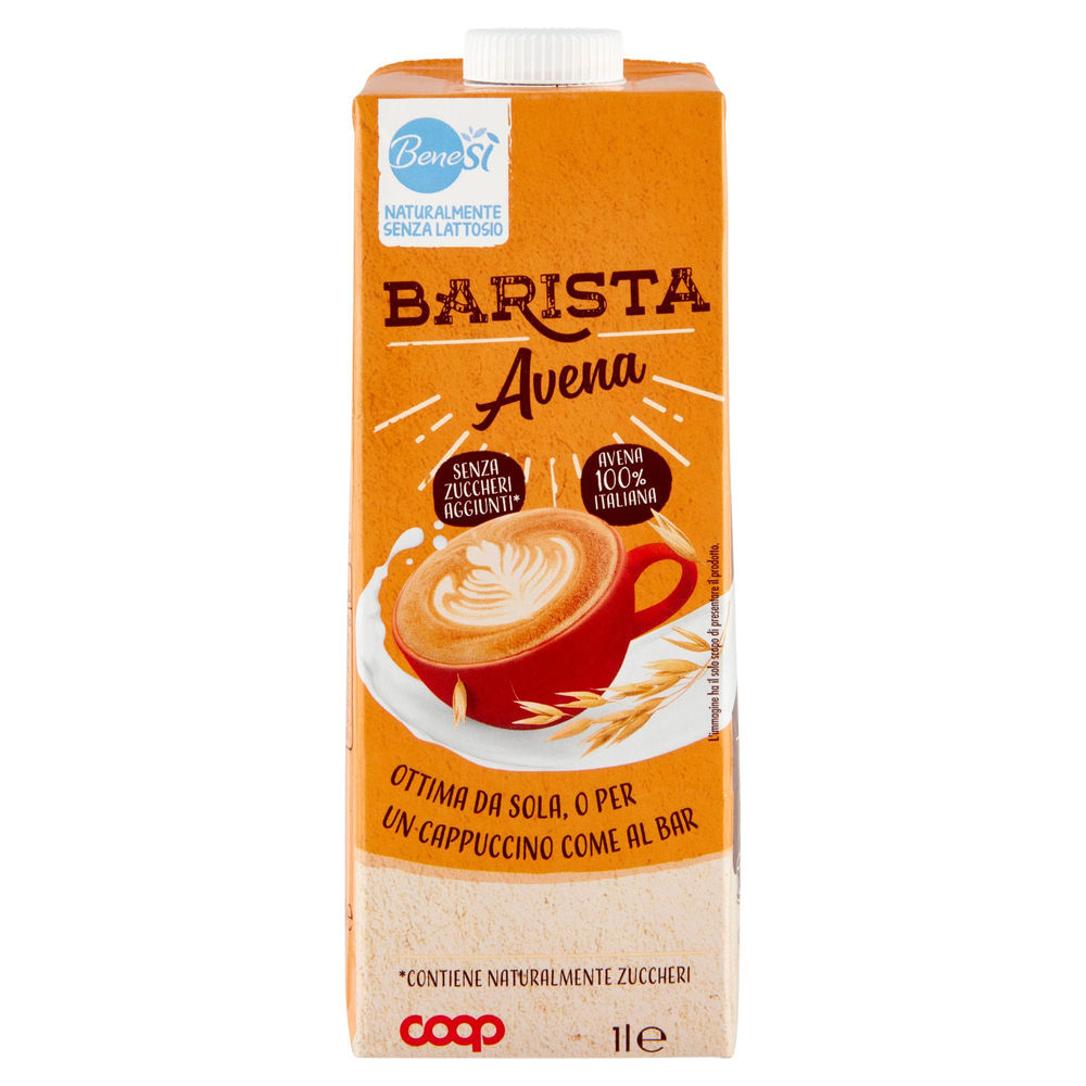 Bevanda di avena tipo barista senza zuccheri aggiunti benesi' coop l 1