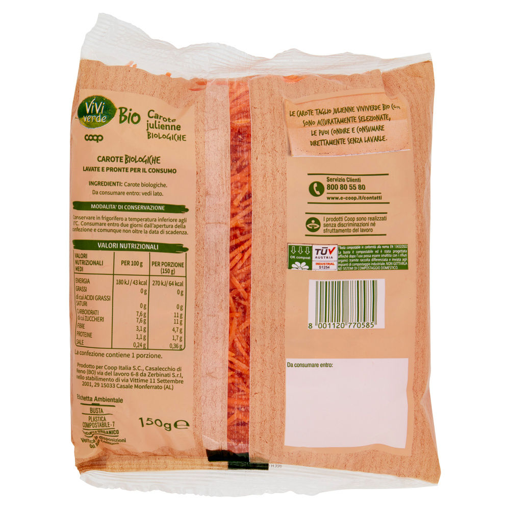 CAROTE JULIENNE VIVI VERDE BIO COOP BS G 150 - 29