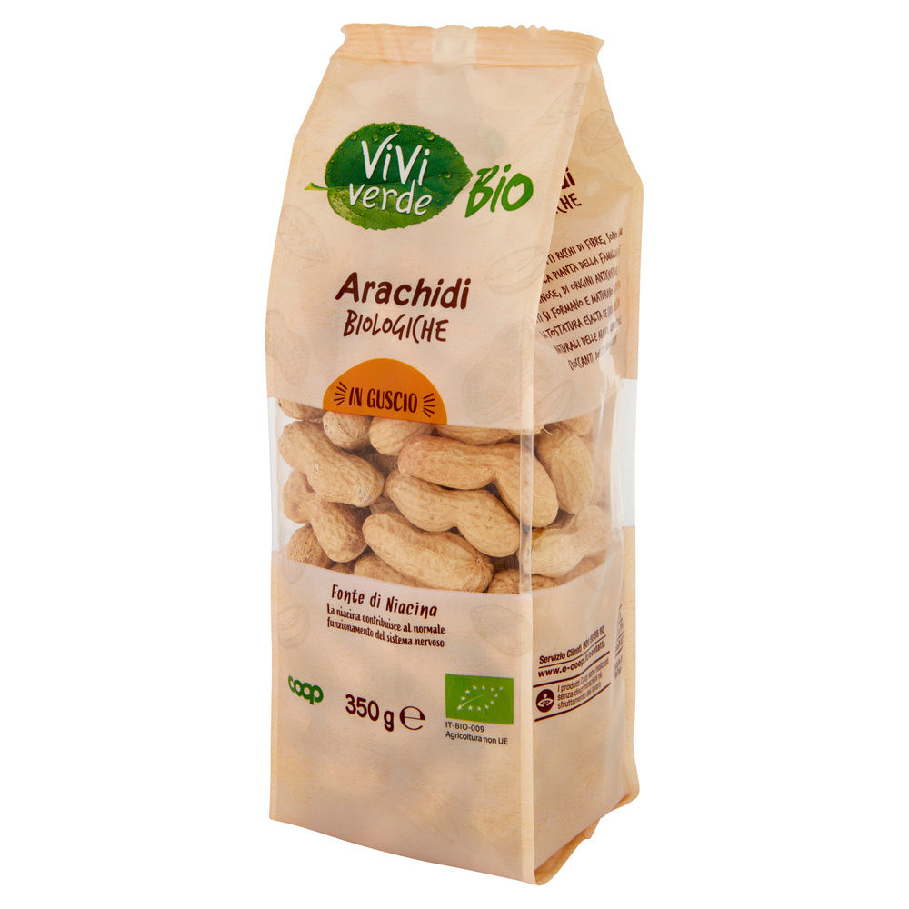 ARACHIDI BIO TOSTATE NON SALATE VIVI VERDE BIO COOP ES 9-11 BS G 350 - 6