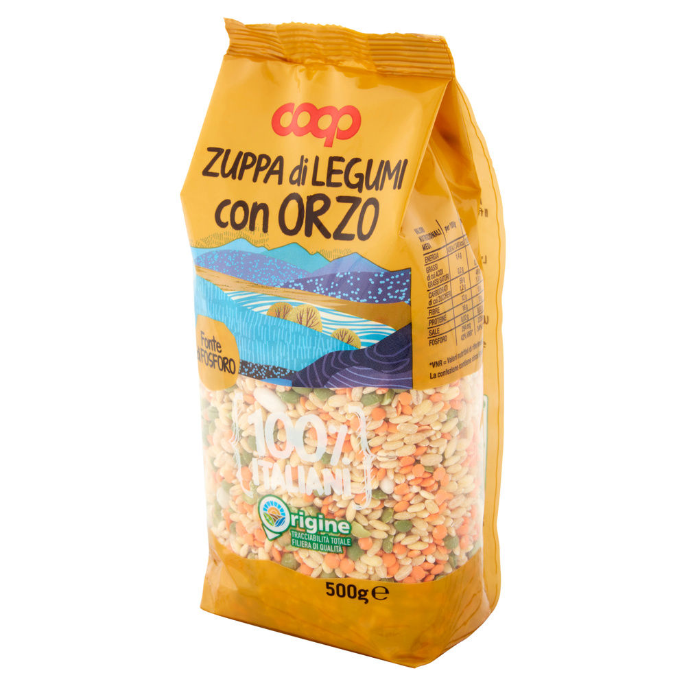 ZUPPA LEGUMI CON ORZO 100% ITALIA COOP SH G 500 - 25