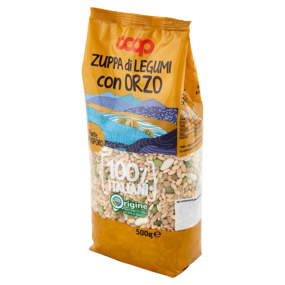 ZUPPA LEGUMI CON ORZO 100% ITALIA COOP SH G 500 - 23