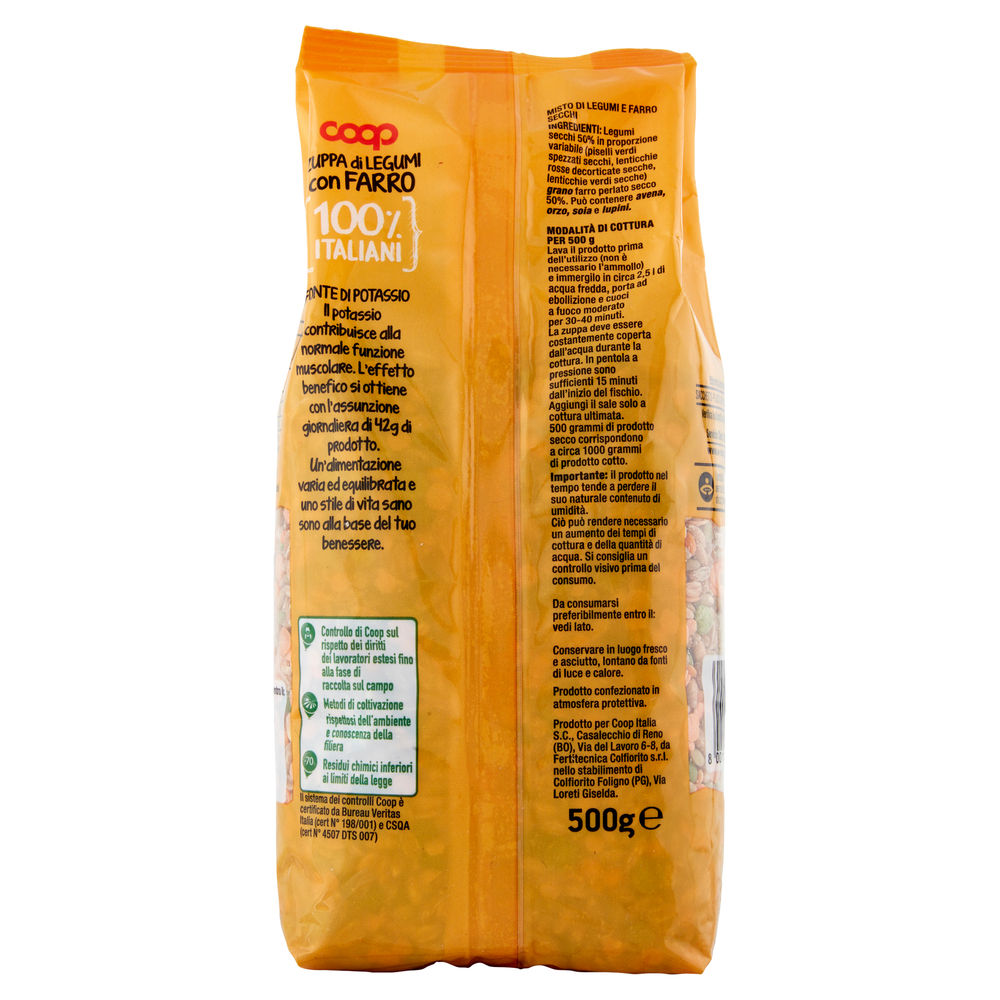 ZUPPA LEGUMI CON FARRO 100% ITALIA COOP SH G 500 - 5