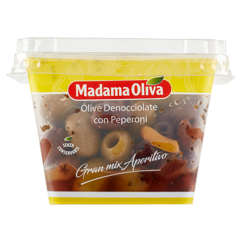 OLIVE DENOCCIOLATE CON PEPERONI MADAMA OLIVA VH G 220 - 4