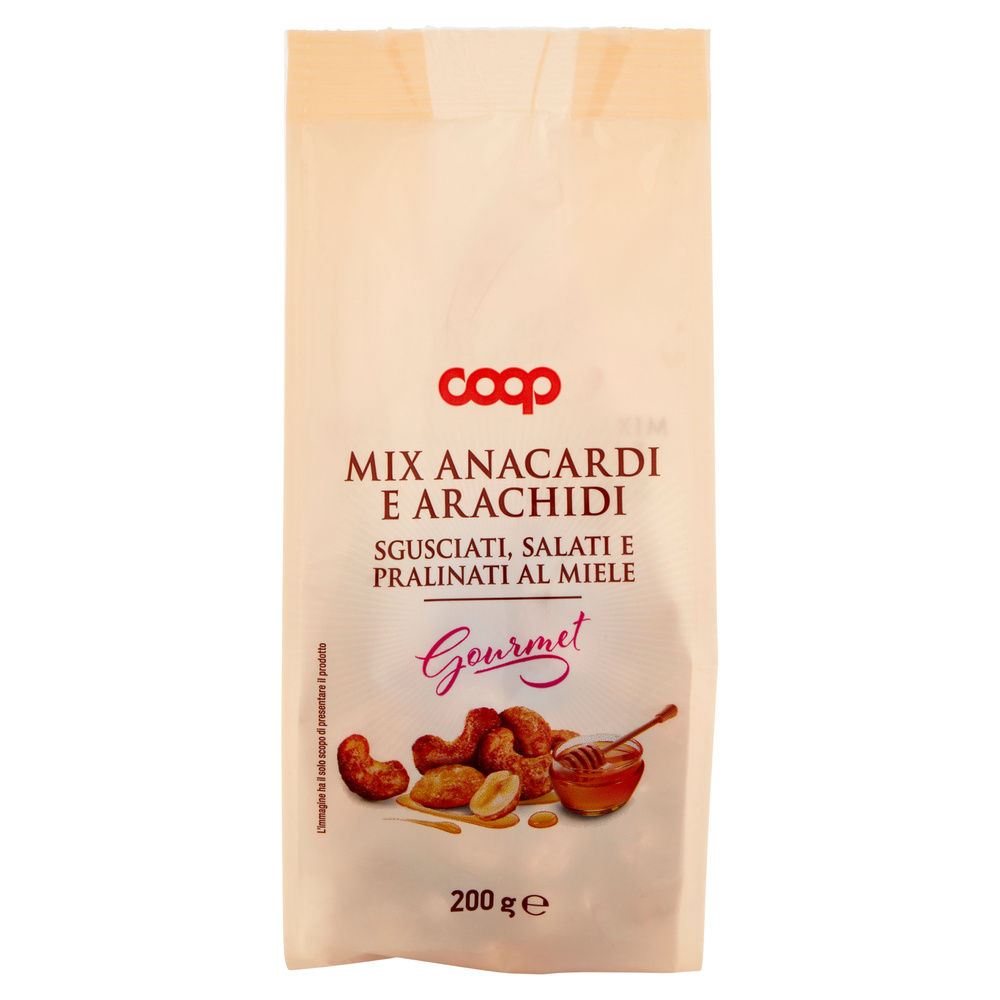 MIX ANACARDI E ARACHIDI SGUSCIATI SALATI PRALINATI AL MIELE GOURMET COOP BS G200 - 3