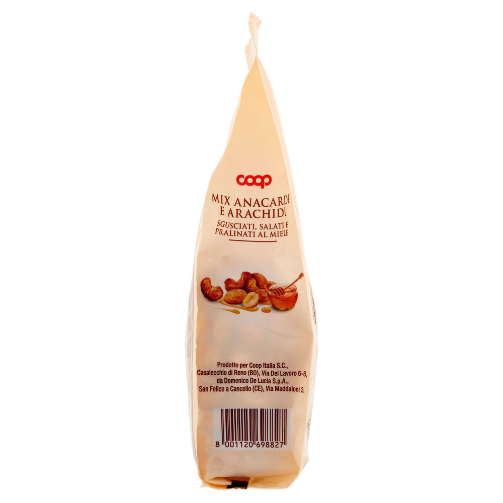 MIX ANACARDI E ARACHIDI SGUSCIATI SALATI PRALINATI AL MIELE GOURMET COOP BS G200 - 6