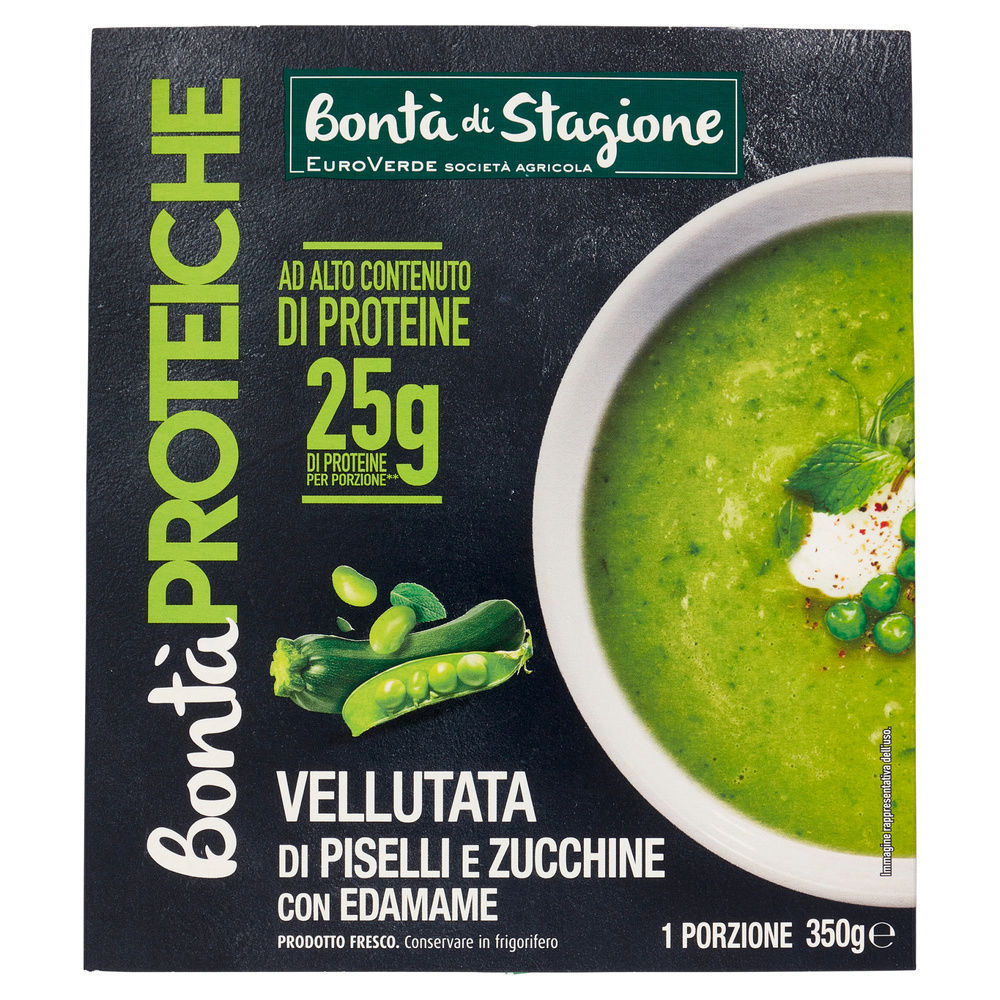 VELLUTATA DI PISELLI, ZUCCHINE, EDAMAME PROTEICA BONTA' DI STAGIONE CIOT. G 350 - 2