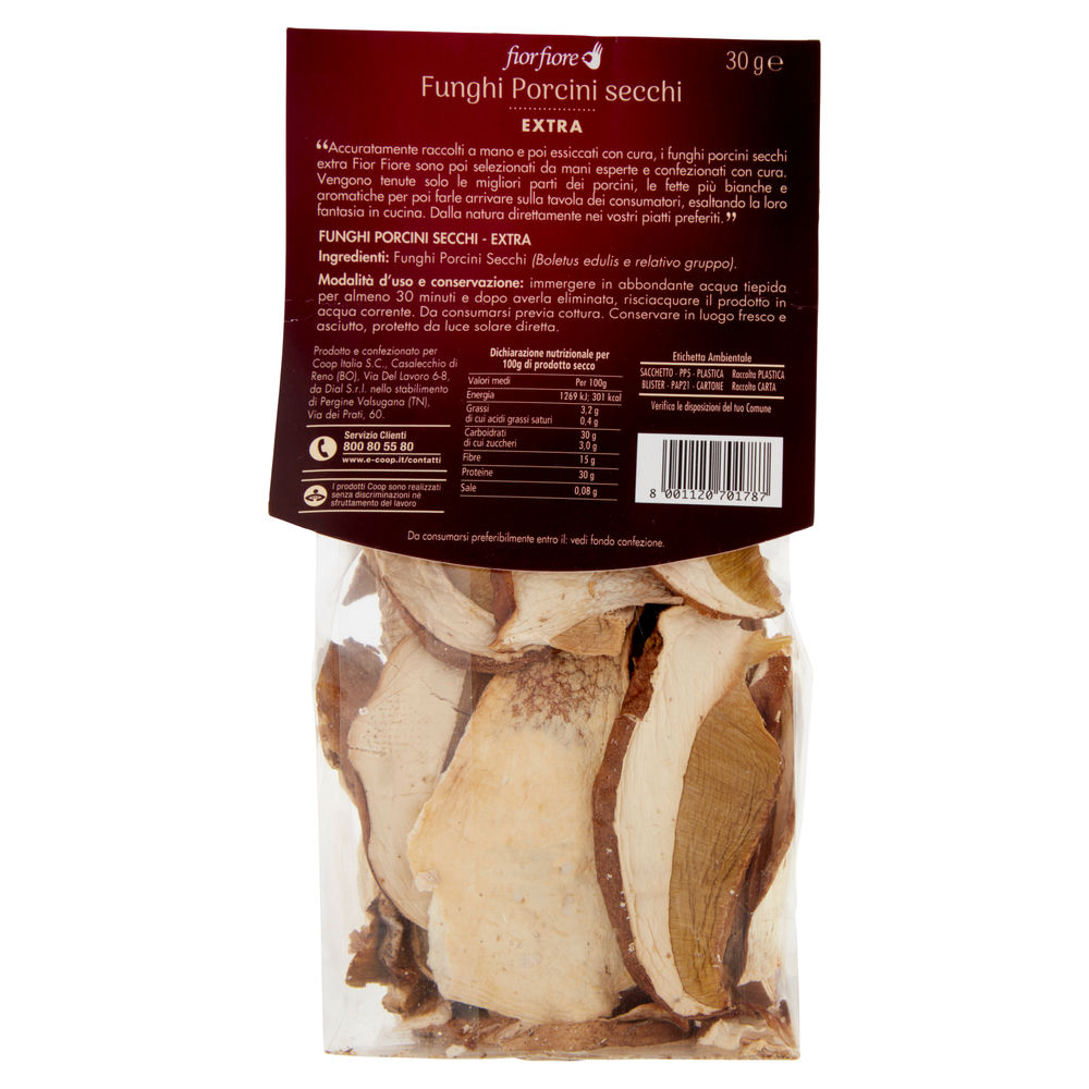 FUNGHI PORCINI SECCHI EXTRA FIOR FIORE COOP ES SH G 30 - 1