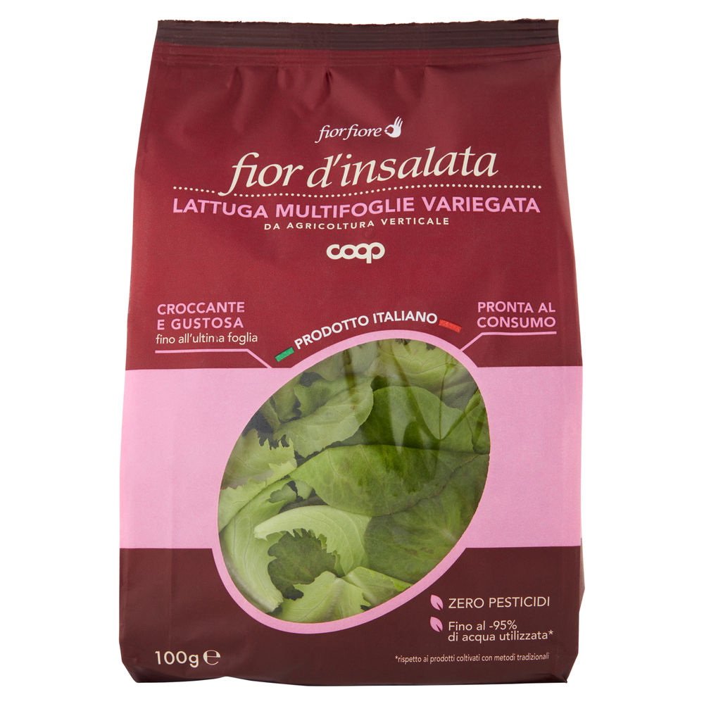 INSALATA LATTUGA MULTIFOGLIE VARIEGATA FIOR D'INSALATA COOP FF BS 100 G - 0