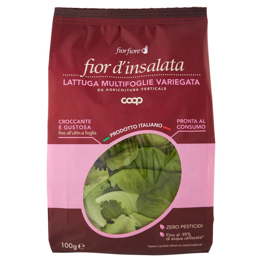 INSALATA LATTUGA MULTIFOGLIE VARIEGATA FIOR D'INSALATA COOP FF BS 100 G - 2