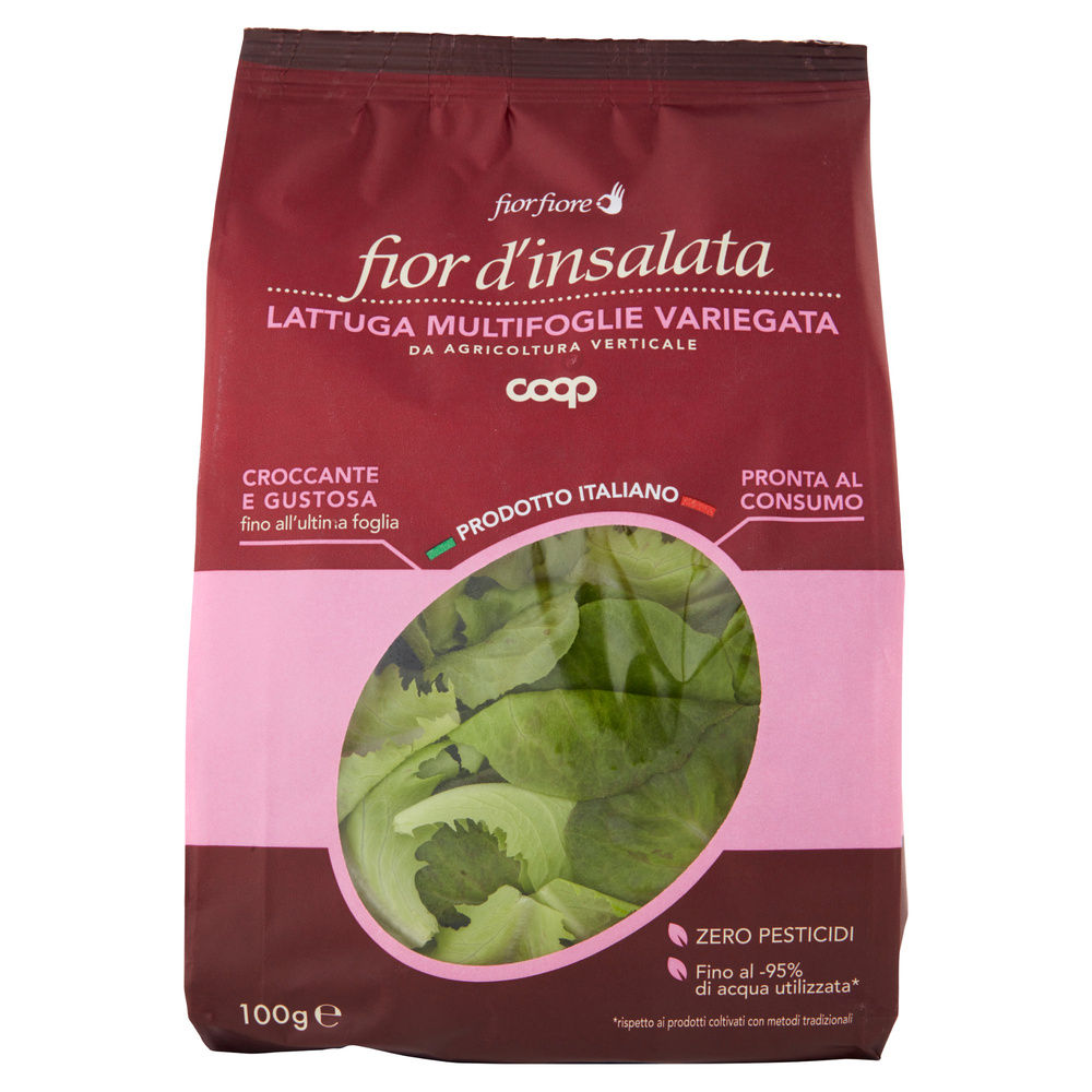 INSALATA LATTUGA MULTIFOGLIE VARIEGATA FIOR D'INSALATA COOP FF BS 100 G - 3