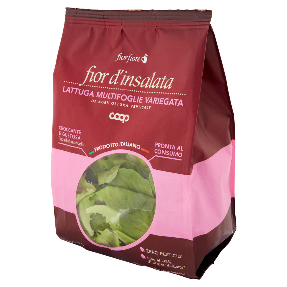 INSALATA LATTUGA MULTIFOGLIE VARIEGATA FIOR D'INSALATA COOP FF BS 100 G - 8