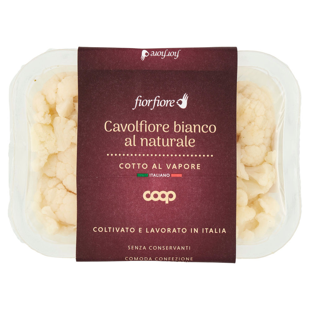 CAVOLFIORE BIANCO COTTO AL VAPORE AL NATURALE FIOR FIORE COOP VH BIPACK G 150X2 - 8