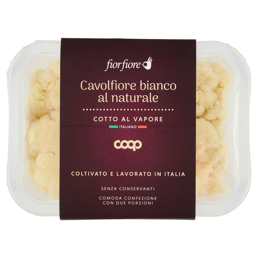 CAVOLFIORE BIANCO COTTO AL VAPORE AL NATURALE FIOR FIORE COOP VH BIPACK G 150X2 - 0