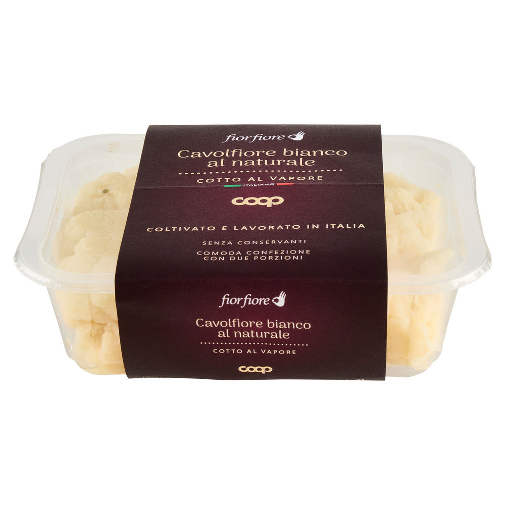 CAVOLFIORE BIANCO COTTO AL VAPORE AL NATURALE FIOR FIORE COOP VH BIPACK G 150X2 - 10