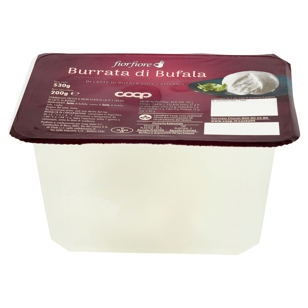 BURRATA DI BUFALA FIOR FIORE COOP G 200 - 2