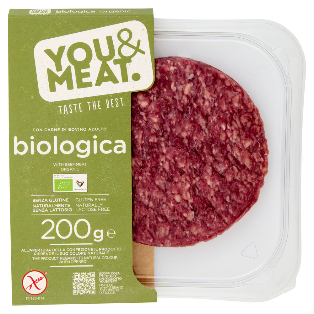 BURGER DI BOVINO ADULTO BIO SKIN 200 G YOU&MEAT - 0