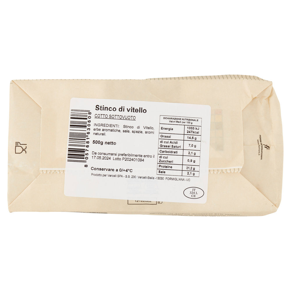 STINCO DI VITELLO COTTO 500G SV CASA VERCELLI - 5