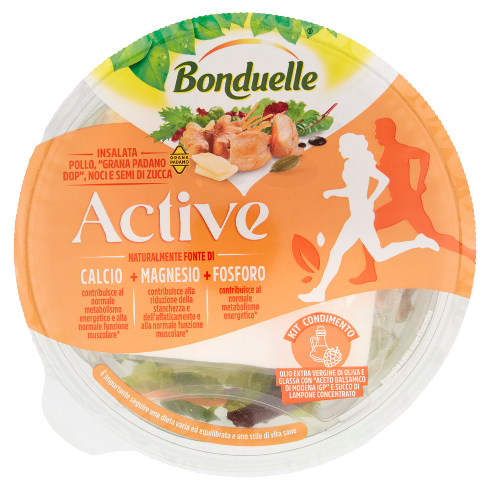 INSALATONA  ACTIVE CON POLLO GRANANOCI S.ZUCCA GLASSA BONDUELLE CIOT. G 130 - 7