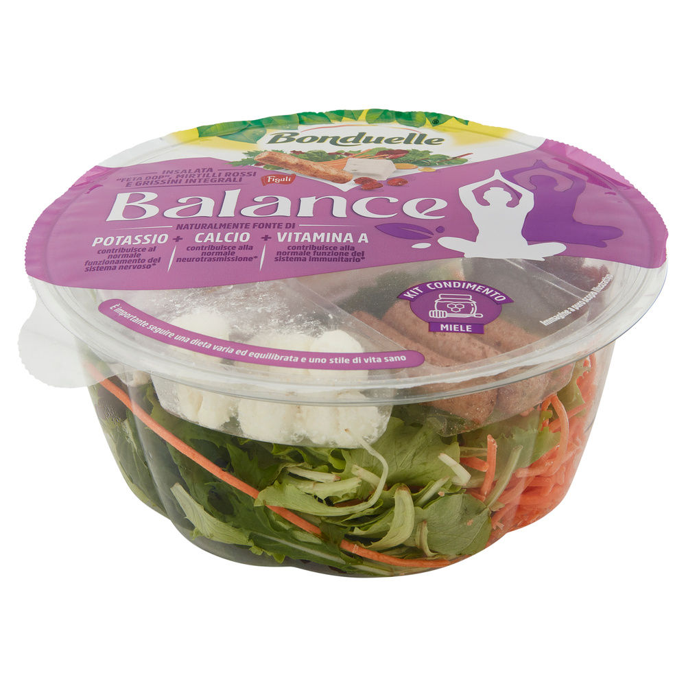 INSALATONA BALANCE CON FETA DOP MIRTILLI GRISSINI MIELE BONDUELLE CIOT. G 130 - 2