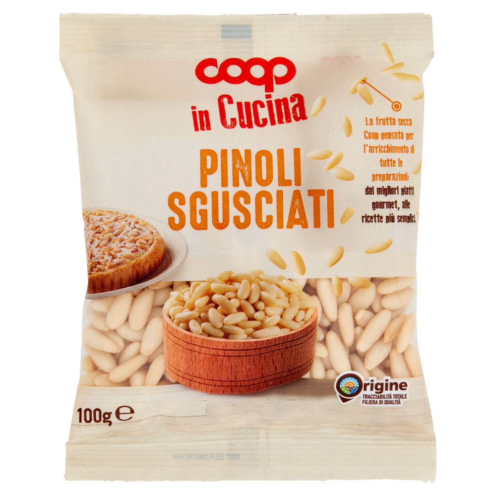 Pinoli sgusciati  in cucina coop 32-34 bs g 100