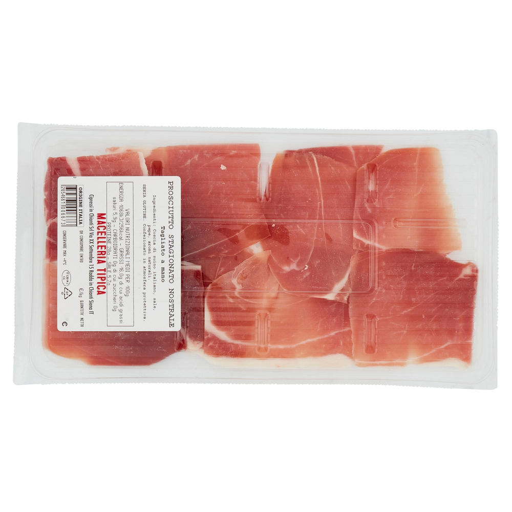 PROSCIUTTO CRUDO NOSTRALE TAGLIO A MANO MACELLERIA TIPICA PRZ TAKE AWAY G 100 CA - 1