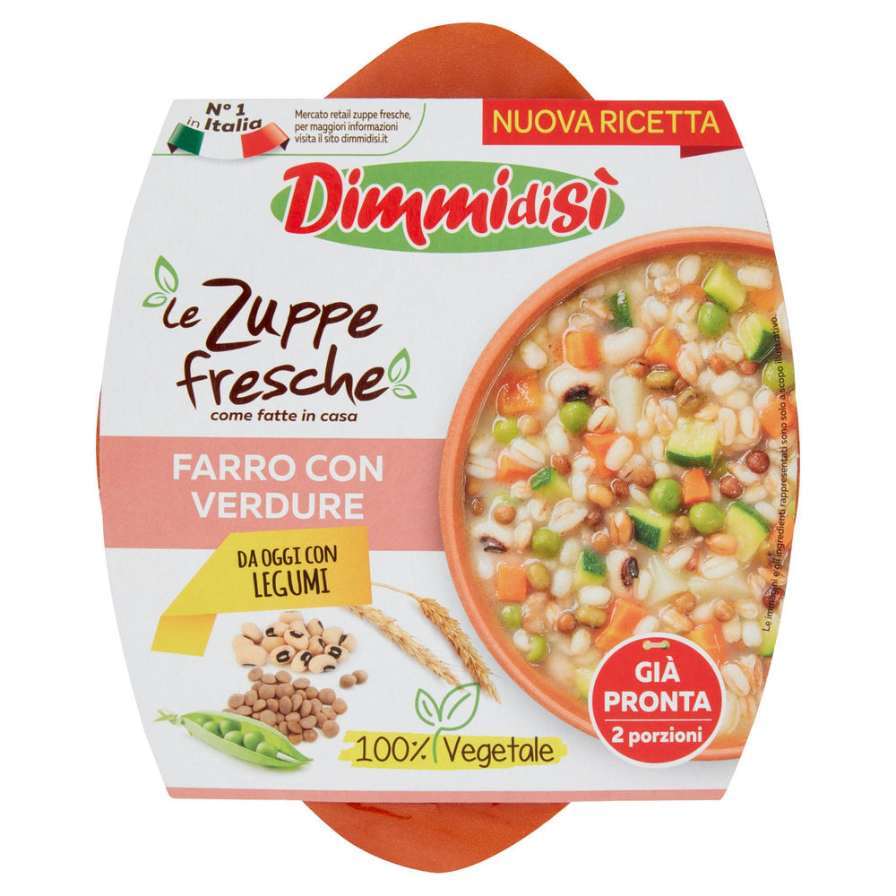 Zuppa farro con verdure dimmidisi' ciot. g 620