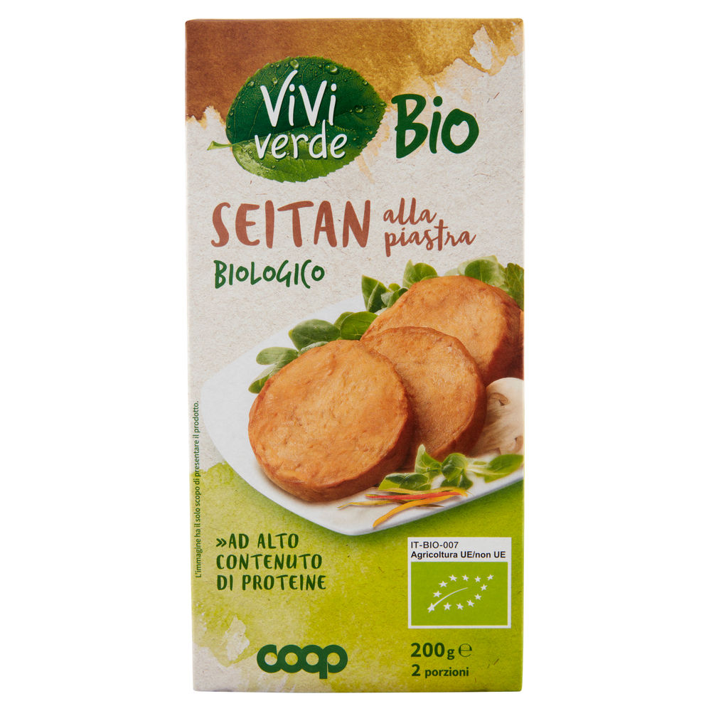 Seitan alla piastra bio vivi verde coop busta 2x100 g