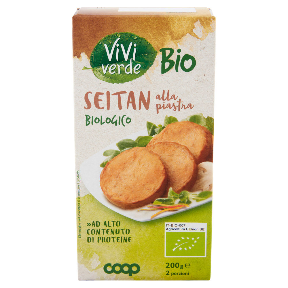 SEITAN ALLA PIASTRA BIO VIVI VERDE COOP BUSTA 2X100 G - 2