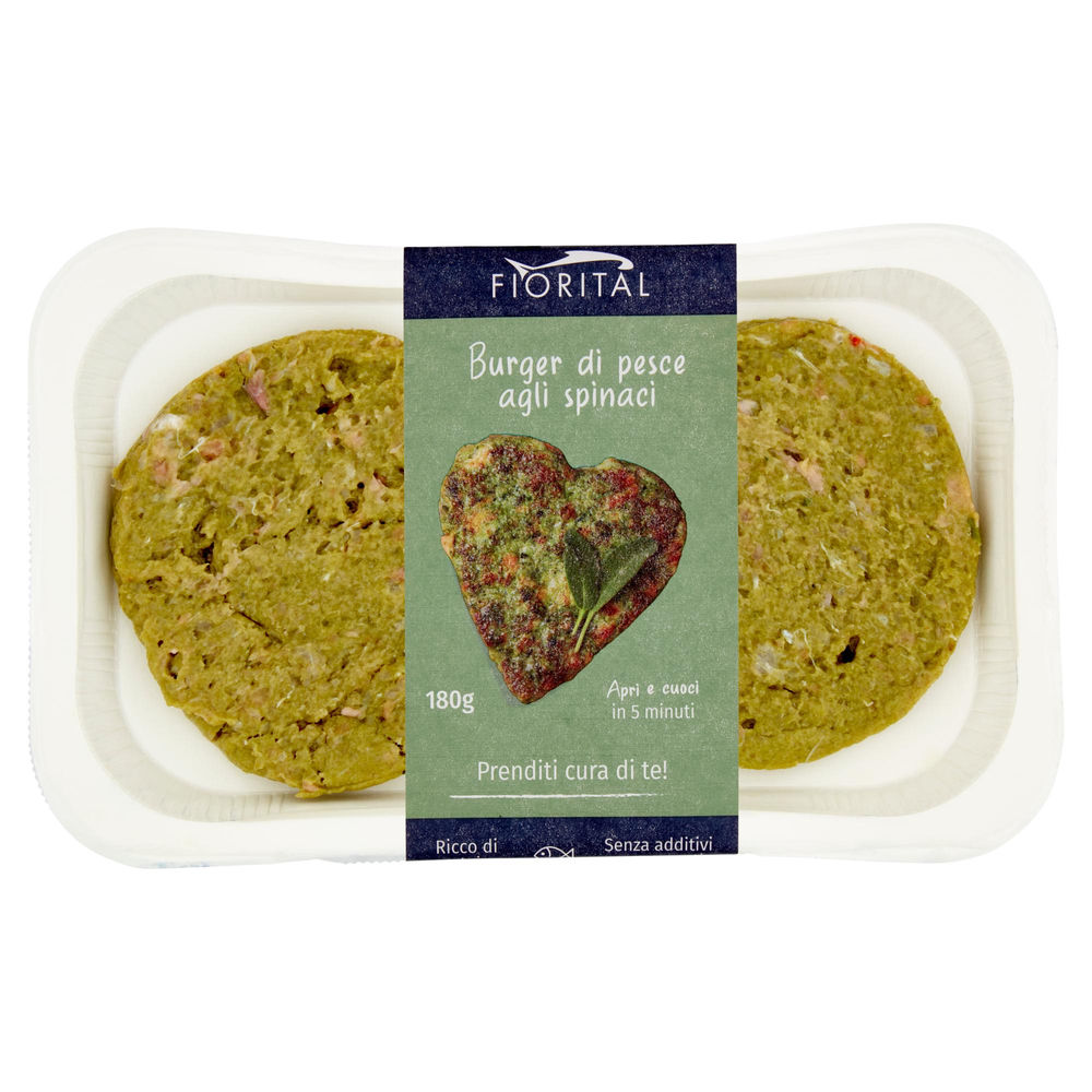 BURGER DI PESCE AGLI SPINACI FIORITAL PF 180 G ATP - 0